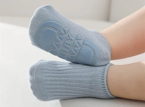 Miniatura 4 de Calcetines antideslizantes para bebé, 8 pares de calcetines antideslizantes para recién nacidos, con empuñaduras, calcetines de tobillo unisex