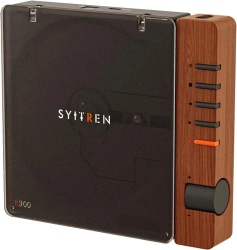 Miniatura 9 de syitren R300 - Reproductor de CD portátil Bluetooth de escritorio retro para el hogar, sin altavoces, batería recargable, pequeño reproductor de CD