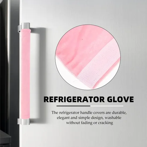 Miniatura 5 de Fundas antideslizantes para manijas de refrigerador de 2 a .35 x 4.72 x 0.19 pulgadas, protectores de manijas de puerta para electrodomésticos