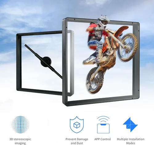 Miniatura 2 de Ventilador de exhibición publicitaria holográfica 3D de 17.7 pulgadas, 800 P de alta resolución y WiFi añadido, ventilador de proyector holográfico