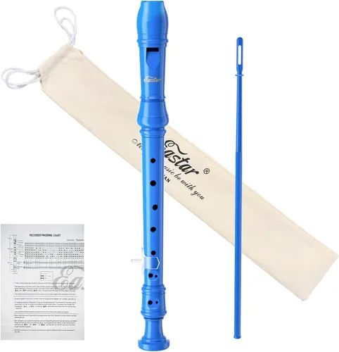 Miniatura 14 de Eastar Grabadora soprano para principiantes y niños, estilo barroco, grabador de llaves C, instrumento ABS clásico de 3 piezas con kit de limpieza