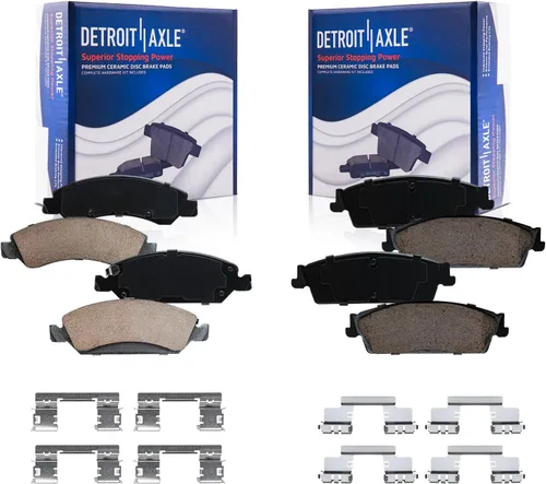 Miniatura 12 de Detroit Axle - Pastillas de freno traseras para Honda Odyssey 2011-2017 Pilot 2007-2013 MDX 2010-2013 ZDX 2010-2013 Pastillas de freno de cerámica