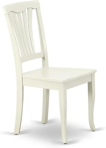 Miniatura 6 de East West Furniture ANAV5-LWH-W - Juego de mesa de comedor de 5 piezas, incluye una mesa de cocina redonda con pedestal y 4 sillas de comedor, 36 x