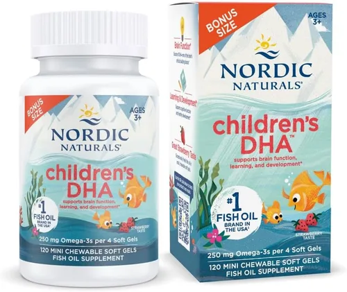 Miniatura 10 de Nordic Naturals, DHA, Fresa, de 250 mg de los niños, Chewable suave Geles, 2720, 1, 1