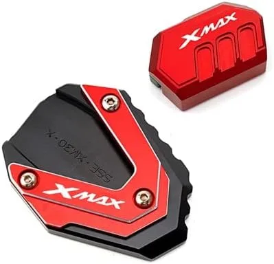Miniatura 13 de KAnduo M para Yamaha Xmax 300 X-MAX 125 250 300 400 motocicletas Kickstand lateral soporte ampliador Pad y soporte soporte soporte columna auxiliar