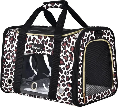 Miniatura 15 de Transportador Petmolico para gatos de lados blandos, bolsa para mascotas pequeñas y medianas, para gatitos 16LBs - Transportador de viaje para Rosa