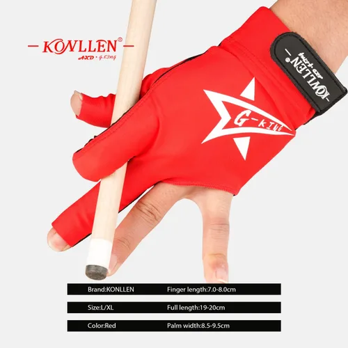 Miniatura 48 de KONLLEN Billiards Gloves for Left Hand/Right Hand L/XL Pool Gloves Professional Non-Slip Adjustable Breathable Snooker Gloves Popular Sizes for Men