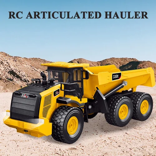 Miniatura 6 de RC Camión Volquete, Camión Volquete a Control Remoto de 11 Canales con Luces/Sonidos/2 Baterías para Adultos, Juguetes de Vehículos de Construcción