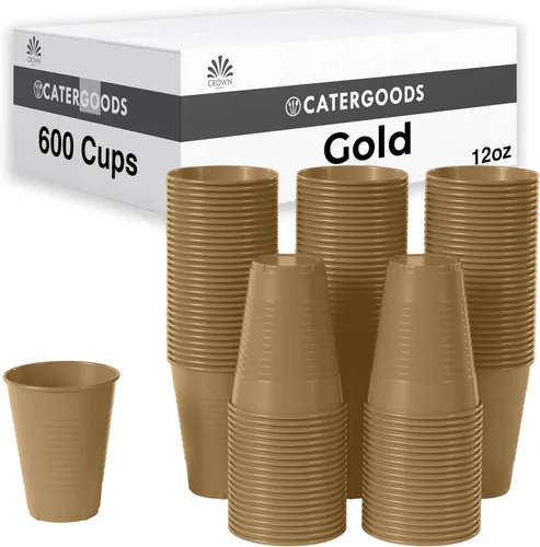 Miniatura 27 de Party Solids Vasos de plástico negros - 12 onzas, paquete de 100
