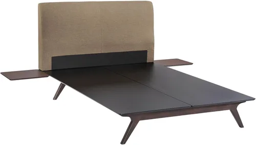 Miniatura 5 de Base de cama Modway Tracy de madera, color beige cappuccino, Madera, Cappuccino marrón