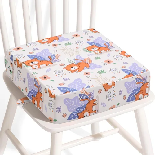 Miniatura 11 de Asiento elevador para mesa – PU impermeable fuerte apoyo asiento elevador para mesa de comedor, silla elevadora portátil con correas elásticas Verde