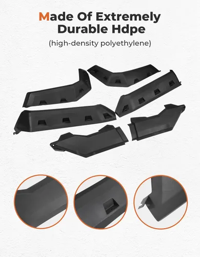 Miniatura 6 de KEMIMOTO Guardabarros compatibles con Can Am Defender HD 5/HD8/HD10 y Defender MAX 2016-2026, protectores de barro extendidos delanteros y traseros