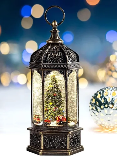 Miniatura 11 de Grandes Globos de Nieve de Navidad, Linternas de Navidad, 11.5" Globos de Nieve Eléctricos Iluminados con 8 Canciones, Temporizador de 6H, Doble