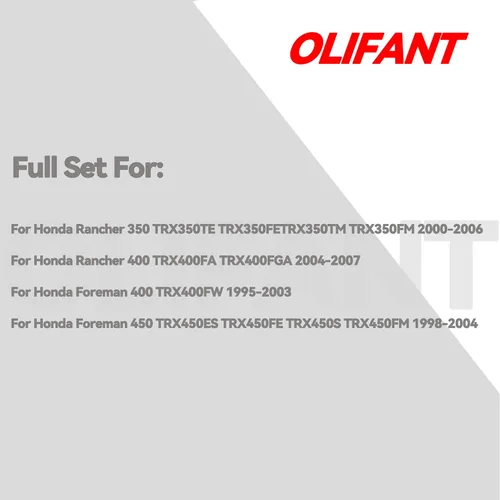 Miniatura 2 de Zapatillas de freno delanteras y traseras para Honda Rancher 350 2000-2006/ Honda Rancher 400 2004-2007/Honda Foreman 400 1995-2003/Honda Foreman