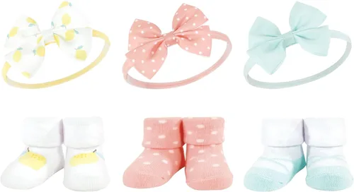 Miniatura 85 de Hudson Baby Conjunto de regalo de diadema y calcetines para niña Flor azul marino rosa