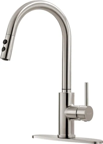 Miniatura 8 de RULIA Grifo de cocina, Grifo del fregadero de la cocina, Grifo del fregadero, Grifos de cocina extraíbles, Grifo de cocina de bar, Latón cepillado