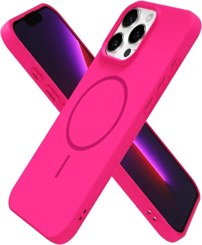 Miniatura 139 de oakxco Funda de silicona Mag Safe para iPhone 17 Pro Max, funda magnética delgada y fina compatible con carga inalámbrica MagSafe, bonita funda Negro