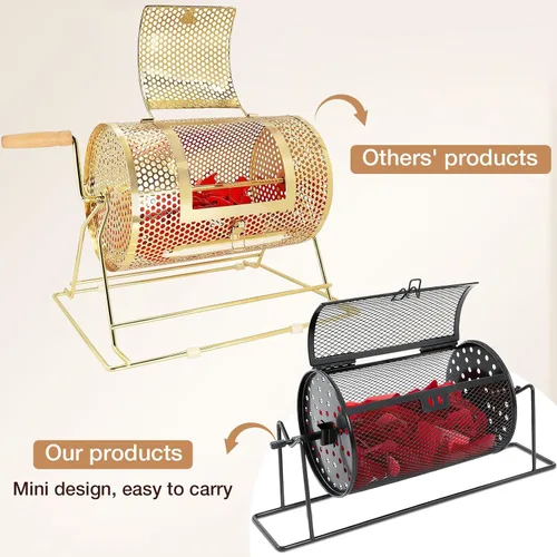 Miniatura 7 de Teenyyou 2 unidades de tambor de rifa pequeño de 7 x 4.7 pulgadas mejorado para boletos con capacidad para 600 boletos con soporte