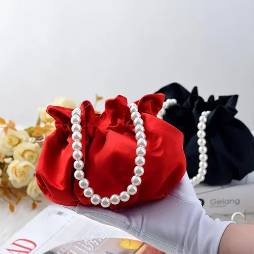 Miniatura 5 de LAKSMI Mini bolso de cubo con cadena de perlas