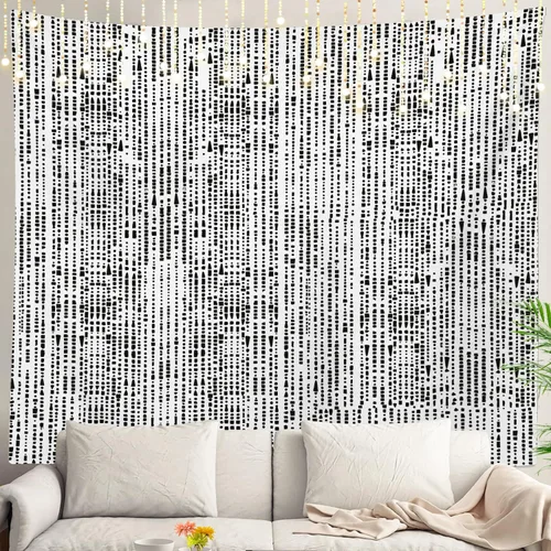 Miniatura 105 de Shrahala Tapiz japonés para colgar en la pared, moderno patrón abstracto de hojas, tapiz grande para dormitorio y sala de estar