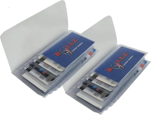 Miniatura 2 de Juego de 2 carteras largas de vinilo de plástico resistente para billetera larga para mujer, 12 páginas, Gris
