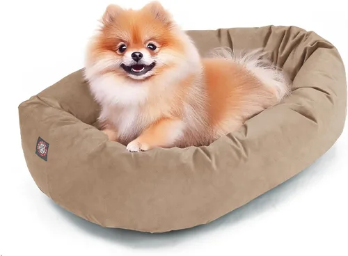 Miniatura 11 de Majestic Pet Cama para Perros Grandes Lavable de 40 Pulgadas, Mueble Ortopédico en Forma de Donut para Perros Grandes, Almohadilla y Alfombra de Gris