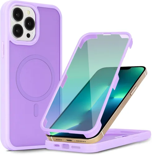 Miniatura 12 de Funda magnética para iPhone 12 mini con protector de pantalla integrado, compatible con MagSafe, para Apple 12 Mini, fundas de cuerpo completo