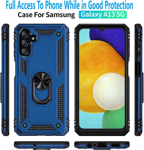 Miniatura 3 de STARSHOP Funda compatible con Samsung Galaxy A13 5G, con protector de pantalla de vidrio templado incluido, protección contra caídas de grado