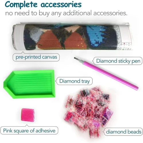 Miniatura 2 de WHYCJXWL Kits de arte de diamantes para adultos y niños, diamantes de imitación redondos de taladro completo, arte de bordado de punto de cruz, arte