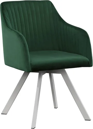 Miniatura 7 de Coaster Home Furnishings - Arika - Silla de comedor de cuero sintético - Base giratoria, respaldo copetudo, brazos inclinados, asiento tapizado