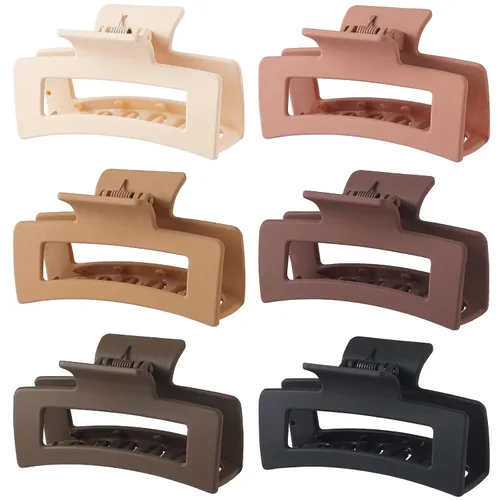 Miniatura 20 de Sisiaipu Pinzas para el Cabello, Pinzas Medianas de 3.5 Pulgadas, Paquete de 6 para Mujeres y Niñas - Accesorios para el Cabello Color Ámbar