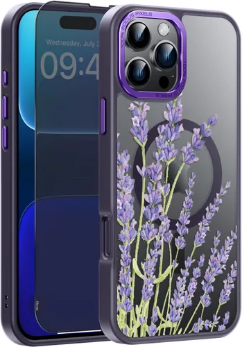 Miniatura 97 de Goodon Funda para iPhone 17 Pro con protector de pantalla de privacidad, compatible con Magsafe, a prueba de golpes, translúcida mate, bonita funda