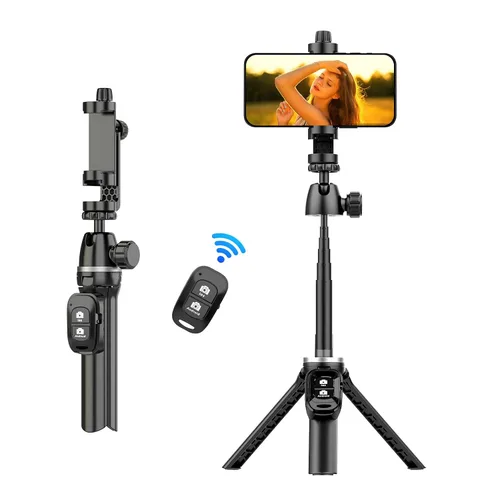 Miniatura 7 de UBeesize Mini trípode magnético para selfie stick con control remoto recargable, trípode de bolsillo para iPhone/Android, soporte de viaje compacto
