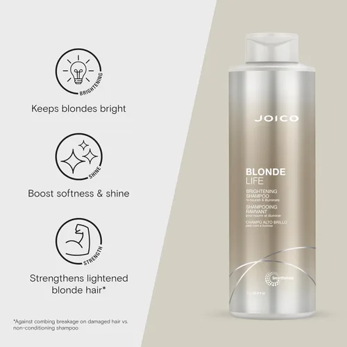 Miniatura 3 de Joico Blonde Life Brightening Shampoo For Blonde Hair Add Softness & Smoothness Sulfate Free With Monoi & Tamanu Oil