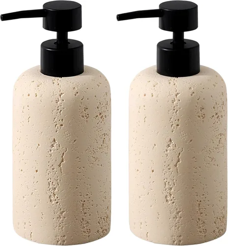 Miniatura 10 de Dispensadores de Jabón 400ML 13OZ, 2 PCS Dispensador de Jabón para Manos Platos Loción Champú, Frascos con Bomba de Jabón de Resina Premium Gruesos