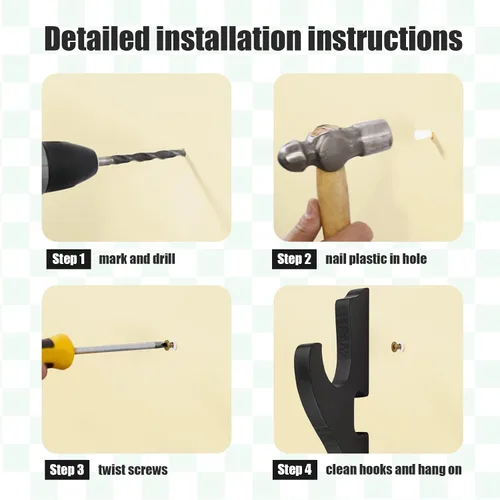 Miniatura 5 de Soporte de Pared Montaje para Espada Gancho de 1 Nivel Soporte de Katana Ajustable Colgador de Exhibición para Espada Samurái Tanto Rapier Sable