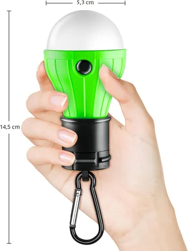 Miniatura 7 de FLY2SKY Lámpara de tienda de campaña, 4 paquetes de luces LED portátiles para tienda de campaña, gancho de clip, luces de emergencia para huracanes
