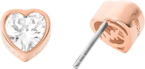 Miniatura 2 de Michael Kors - Aretes de broche para dama, de acero inoxidable, con forma de corazón, con detalles de cristal