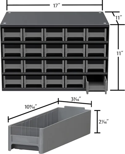 Miniatura 2 de Akro-Mils Gabinete de almacenamiento de acero para garaje, organizador de piezas pequeñas de metal para herramientas, clavos, tornillos, pernos