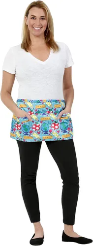 Miniatura 4 de Plum Hill Bonito delantal para profesores con bolsillos, delantal de cintura para profesora para mujeres, delantal escolar para profesores