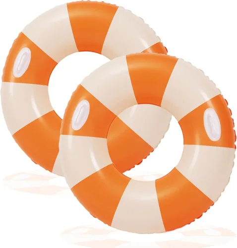 Miniatura 8 de 2 flotadores inflables para piscina, fiesta, lago, playa, adultos, flotadores, tubos de natación, flotadores para decoración de fiesta de playa