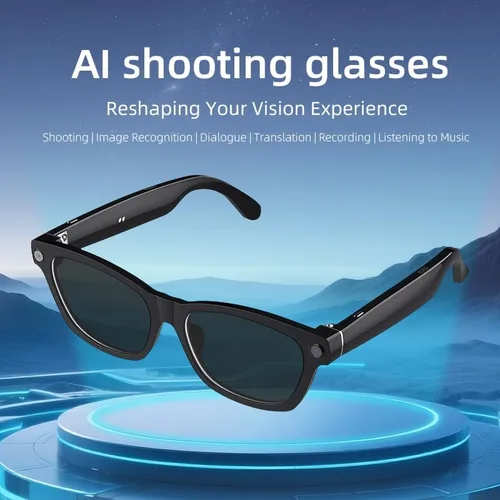 Miniatura 3 de Lentes de cámara inteligente AI: grabación de video HD 1080P y toma de fotos, traducción, conversación asistente, adecuadas para exteriores e