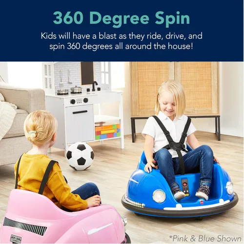 Miniatura 5 de Best Choice Products Coche eléctrico de parachoques Bumpin de 6 V, para niños de 1.5 a 6 años, control remoto para padres, giro de 360 grados, Azul