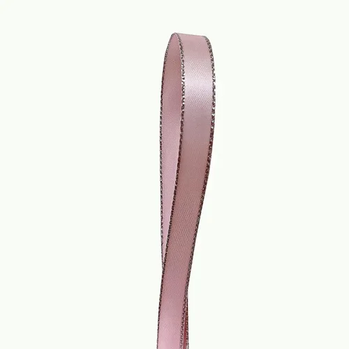 Miniatura 11 de QIANF Cinta de satén rosa de doble cara con borde dorado para envolver regalos, lazos para el cabello, decoración de fiesta de boda, costura