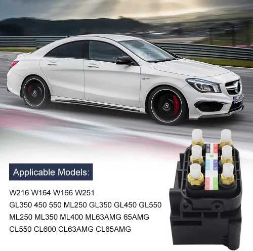 Miniatura 3 de Bloque de válvula solenoide de suspensión de aire compatible con Mercedes Benz W164 W166 W221 W251 W212 W216 W222 W205 GL350 GL450 GL550 ML250 ML350