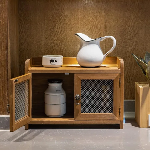 Miniatura 7 de COLLECTIVE HOME - Armario de almacenamiento, mini gabinete de encimera, organizador de madera para cocina, sala de estar, dormitorio, baño, oficina