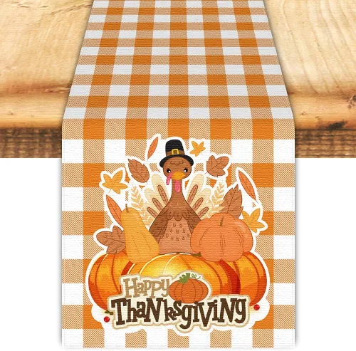 Miniatura 8 de Nialnant Camino de mesa de otoño, camino de mesa de hojas de arce de encaje, decoración de mesa de Acción de Gracias de otoño para casa de campo