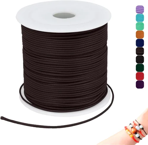 Miniatura 9 de CAMAL Cuerda de cera de 0.069 pulgadas para hacer pulseras, hilo encerado de 23 yardas para joyería y pulsera, cordón encerado para manualidades