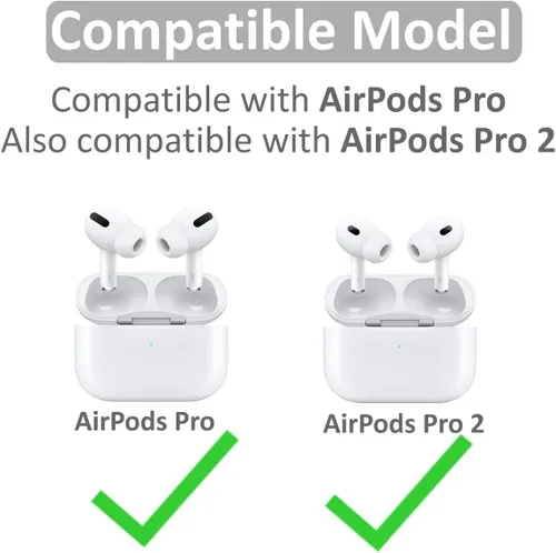 Miniatura 3 de 3 pares compatibles con AirPods Pro 1st 2nd Ear Tips Buds, pequeño, mediano, grande, 3 tamaños, goma de silicona, accesorios de gel compatibles