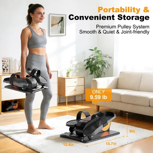 Miniatura 9 de TDH Under Desk Elliptical Machine,Electric Leg Exerciser as Seen on Tv for Seniors Adults,Portable Quiet Pedal Exerciser While Sitting with 12
